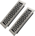 2x10 Inches 2 Pack Heavy Duty Walkable Floor Register - Easy Adjust Air Supply Lever Decorative Floor Vent Covers - Boston