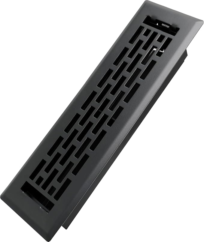 2x10 Inches Heavy Duty Walkable Floor Register - Easy Adjust Air Supply Lever Decorative Floor Vent Covers - Boston Design