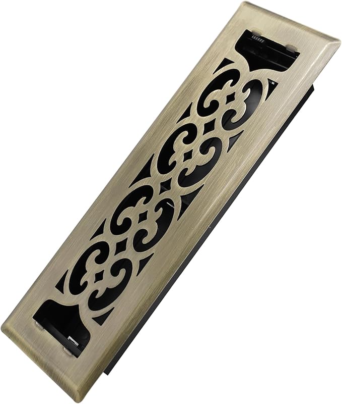 2x10 Inches Heavy Duty Walkable Floor Register Easy Adjust Air Supply Lever Floor Vents - Charlotte Design - Vent Cover for