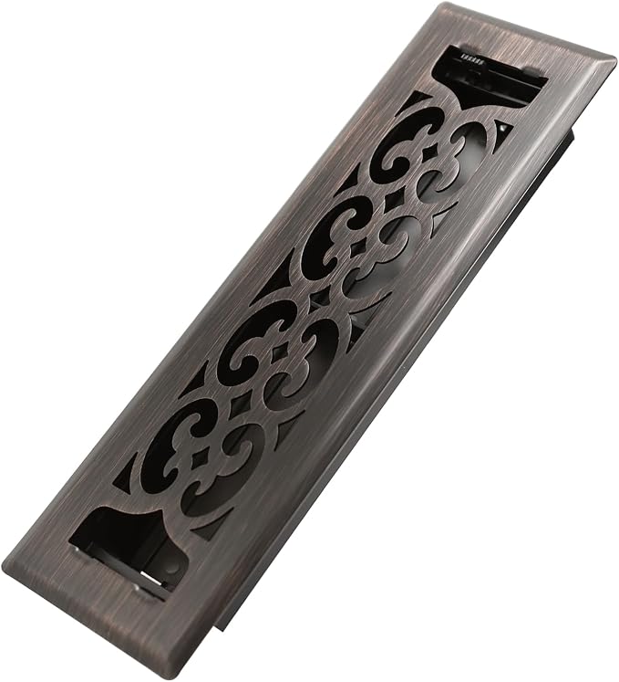 2x10 Inches Heavy Duty Walkable Floor Register Easy Adjust Air Supply Lever Floor Vents - Charlotte Design - Vent Cover for