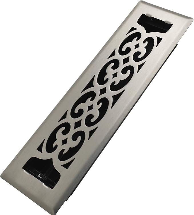 2x10 Inches Heavy Duty Walkable Floor Register Easy Adjust Air Supply Lever Floor Vents - Charlotte Design - Vent Cover for
