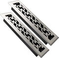 2x12 Inches Air Floor Vents Register Ease Adjust Air Flow Savannah Design-Heavy Duty Walkable Steel Decorative Floor Vent for
