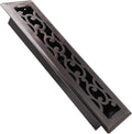 2x12 Inches Air Floor Vents Register Ease Adjust Air Flow Savannah Design-Heavy Duty Walkable Steel Decorative Floor Vent for