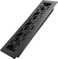 2x12 Inches Heavy Duty Walkable Floor Register - Easy Adjust Air Supply Lever Decorative Floor Vent Covers - Savannah Design