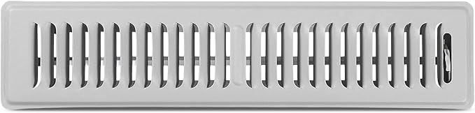 2x14 Floor Register – Cement Gray Heavy Duty Metal Floor Vent Cover for Home Floors - Premium Forced Air Vent Covers, product