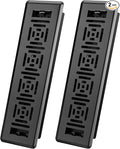 2x14 Floor Register Vent, 2 Pack Heavy Duty Walkable Steel Floor Vent, Adjustable Decor Grates for Home Floor Sidewall Office
