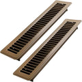2x14 Inch Floor Register 2 Pack - Heavy Duty Steel Walkable Floor Vents - Easy Adjust Air Supply Lever - Rust Proof