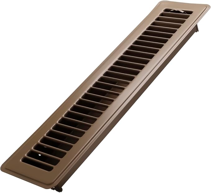 2x14 Inch Floor Register - Heavy Duty Steel Walkable Floor Vents - Easy Adjust Air Supply Lever - Vent Covers for Home