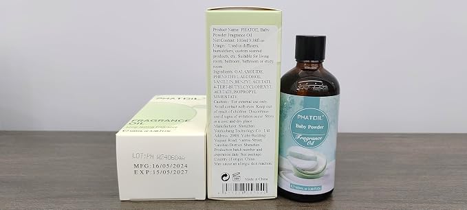3.38FL.OZ Baby Powder Fragrance Oils for Aromatherapy, Essential Oils for Diffusers for Home, Perfect for Diffuser, alternate