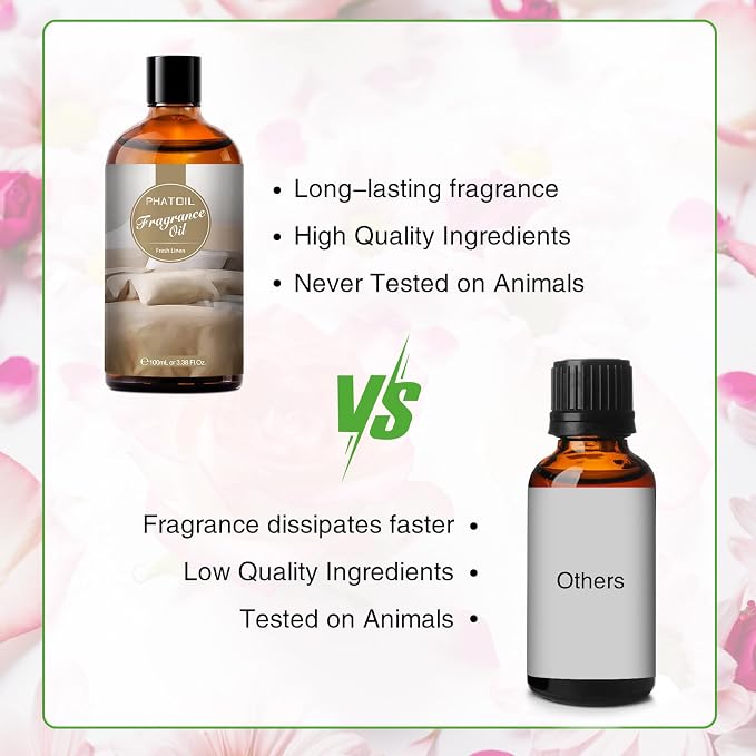 3.38FL.OZ Fresh Linen Fragrance Oils for Aromatherapy, Essential Oils for Diffusers for Home, Perfect for Diffuser, alternate