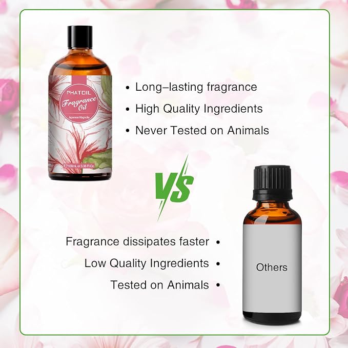 3.38FL.OZ Japanese Magnolia Fragrance Oils for Aromatherapy, Essential Oils for Diffusers for Home, Perfect for Diffuser