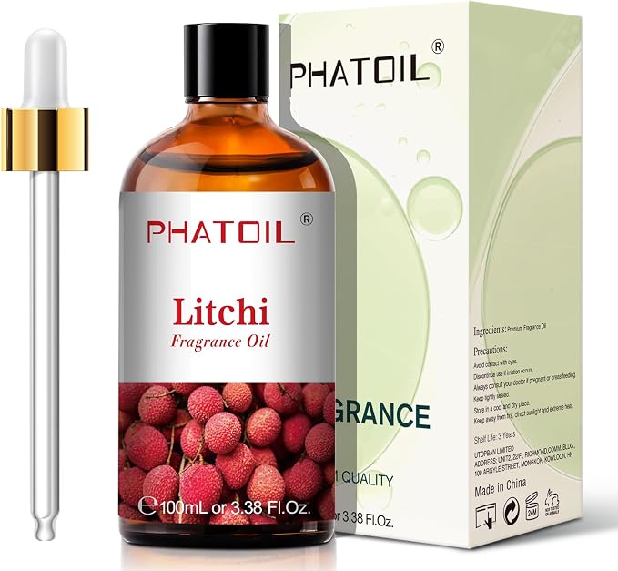 3.38FL.OZ Litchi Fragrance Oils for Aromatherapy, Essential Oils for Diffusers for Home, Perfect for Diffuser, Yoga