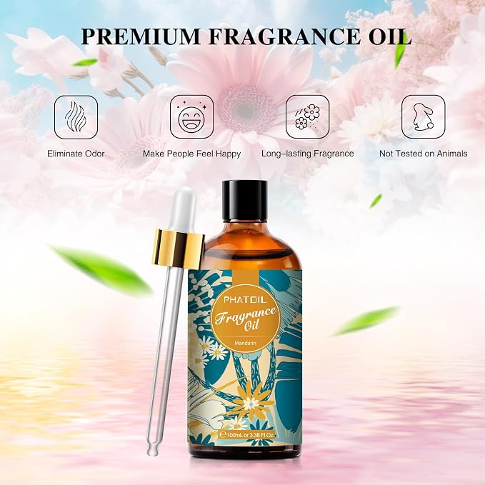 3.38FL.OZ Mandarin Fragrance Oils for Aromatherapy, Essential Oils for Diffusers for Home, Perfect for Diffuser, alternate