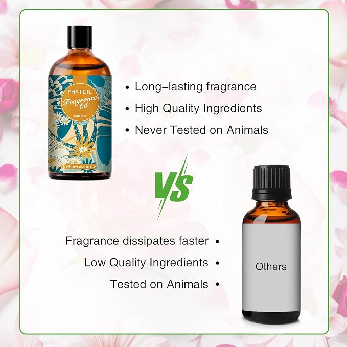 3.38FL.OZ Mandarin Fragrance Oils for Aromatherapy, Essential Oils for Diffusers for Home, Perfect for Diffuser, alternate