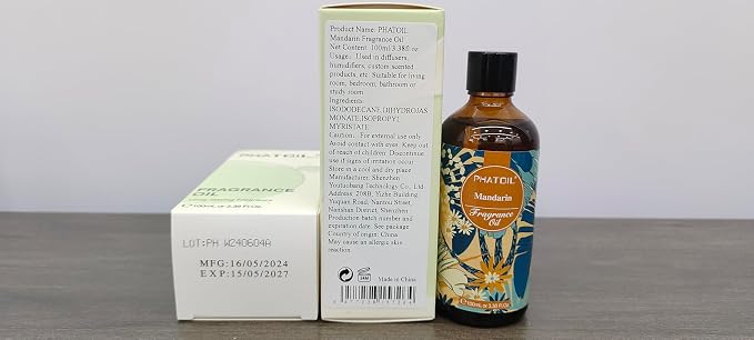 3.38FL.OZ Mandarin Fragrance Oils for Aromatherapy, Essential Oils for Diffusers for Home, Perfect for Diffuser, alternate