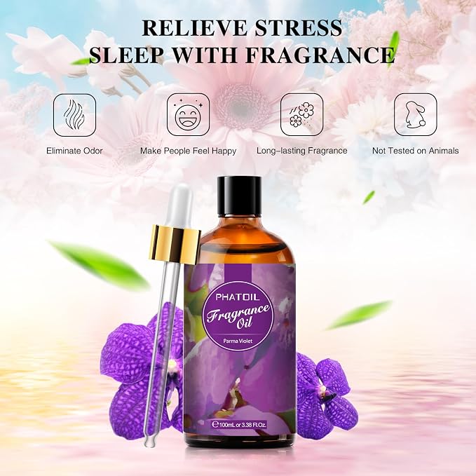 3.38FL.OZ Parma Violet Fragrance Oils for Aromatherapy, Essential Oils for Diffusers for Home, Perfect for Diffuser