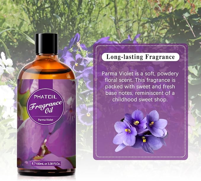 3.38FL.OZ Parma Violet Fragrance Oils for Aromatherapy, Essential Oils for Diffusers for Home, Perfect for Diffuser