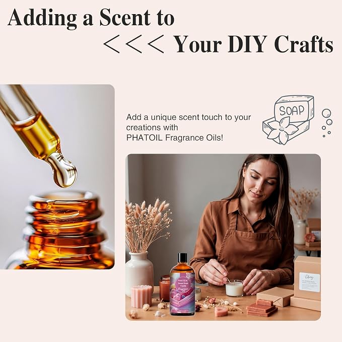 3.38FL.OZ Sweet Fruit Candy Fragrance Oils for Aromatherapy, Essential Oils for Diffusers for Home, Perfect for Diffuser