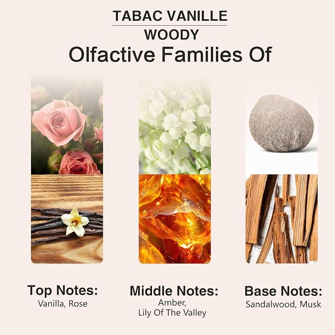 3.38FL.OZ Tabac Vanille Fragrance Oils for Aromatherapy, Essential Oils for Diffusers for Home, Perfect for Diffuser, Yoga