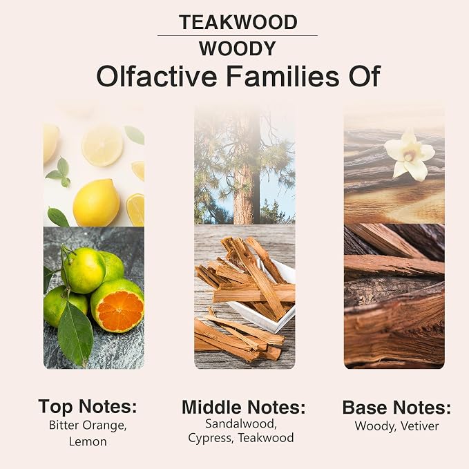 3.38FL.OZ Teakwood Fragrance Oils for Aromatherapy, Essential Oils for Diffusers for Home, Perfect for Diffuser, Yoga