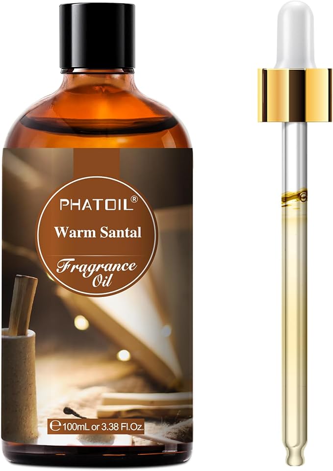3.38FL.OZ Warm Santal Fragrance Oils for Aromatherapy, Essential Oils for Diffusers for Home, Perfect for Diffuser, Yoga
