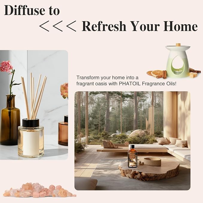 3.38FL.OZ Warm Santal Fragrance Oils for Aromatherapy, Essential Oils for Diffusers for Home, Perfect for Diffuser, Yoga