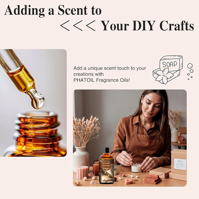 3.38FL.OZ Warm Santal Fragrance Oils for Aromatherapy, Essential Oils for Diffusers for Home, Perfect for Diffuser, Yoga