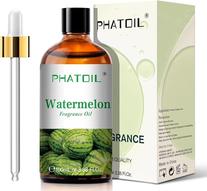 3.38FL.OZ Watermelon Fragrance Oils for Aromatherapy, Essential Oils for Diffusers for Home, Perfect for Diffuser, Yoga