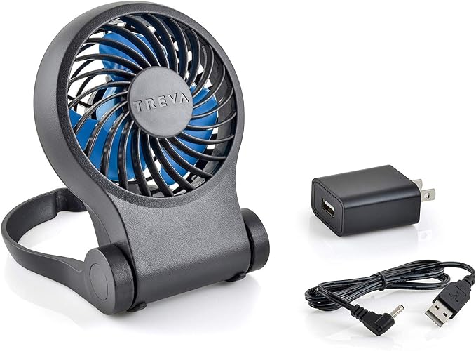 3.5 Inch Portable Desk Fan with USB Port - Small, Compact, Powerful Airflow, AC Adapter Included - 2 Pack, alternate product