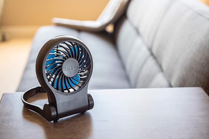 3.5 Inch Portable Desk Fan with USB Port - Small, Compact, Powerful Airflow, AC Adapter Included - 2 Pack, alternate product