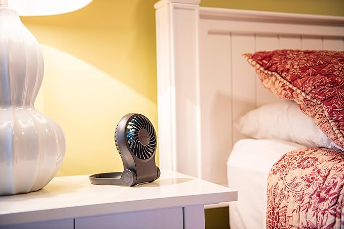 3.5 Inch Portable Desk Fan with USB Port - Small, Compact, Powerful Airflow, AC Adapter Included - 2 Pack, alternate product