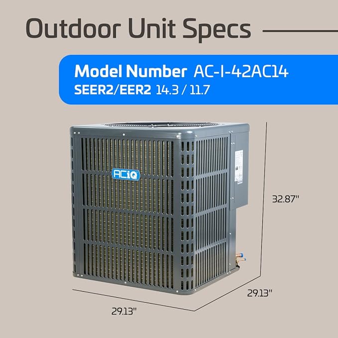 3.5 Ton 14.3 SEER2 iCongo Central Air Conditioner Split System & 21in Vertical Evaporator Cased Coil with 30ft Install Kit
