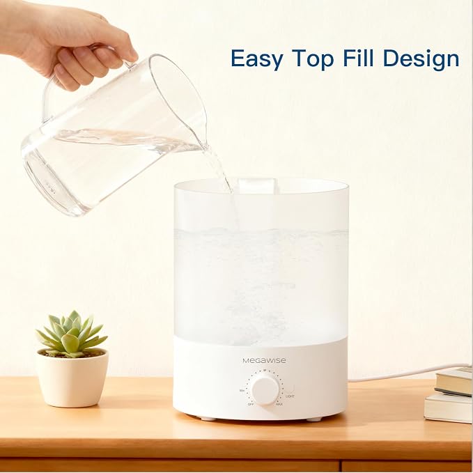 3.5L Cool Mist Humidifier – Whisper-Quiet Ultrasonic Vaporizer for Baby Nursery, Bedroom & Office | Top-Fill Design