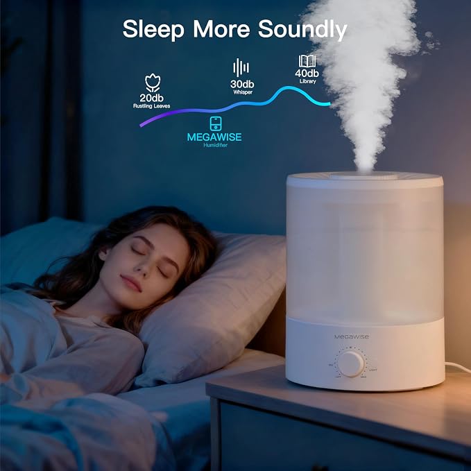 3.5L Cool Mist Humidifier – Whisper-Quiet Ultrasonic Vaporizer for Baby Nursery, Bedroom & Office | Top-Fill Design