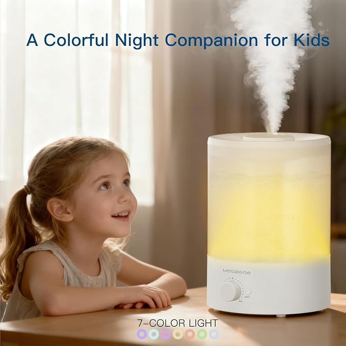 3.5L Cool Mist Humidifier – Whisper-Quiet Ultrasonic Vaporizer for Baby Nursery, Bedroom & Office | Top-Fill Design