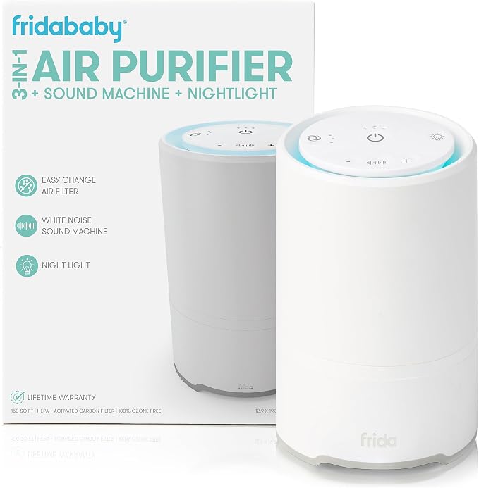 3-in-1 Baby Air Purifier for Allergy Relief, Sound Machine for Sleeping + Nightlight, product image