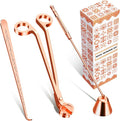 3 in 1 Candle comfort Kit - Wick Trimmer, Snuffer & Dipper Set (Rose Gold) 0 Count 8.3 inch stainless steel, product image