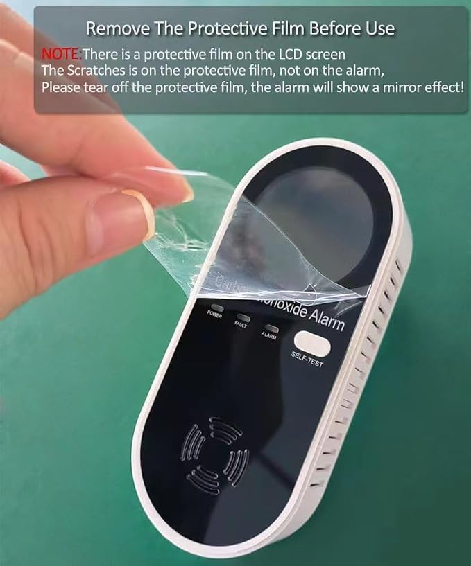 3-in-1 Carbon Monoxide Detectors, Portable Carbon Monoxide Detector for Travel with Temperature & Humidity, alternate view 6