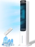 3-IN-1 Evaporative Air Cooler, Cooling Fans that Blow Cold Air with 120° Oscillation, 12H Timer,3 Speeds, Portable Swamp
