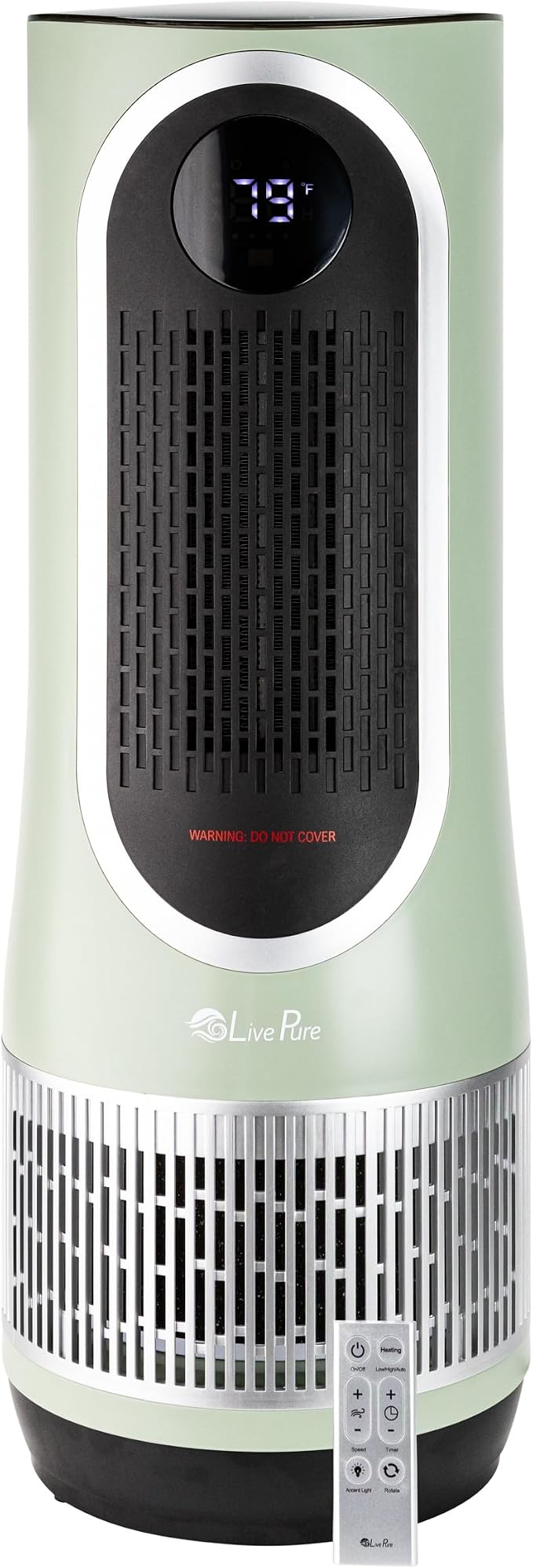 3-in-1 LP500 Clean Heat Air Purifier & Electric Heater – Oscillating Portable Heater with 2 Heat Modes and Air Filtration