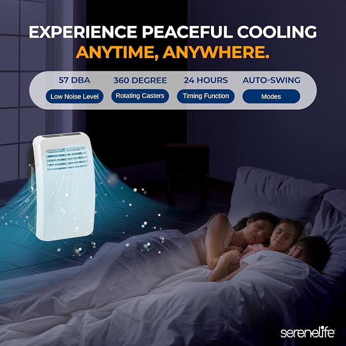 3-in-1 Portable Air Conditioner with Built-in Dehumidifier Function,Fan Mode, Remote Control, Complete Window Mount Exhaust