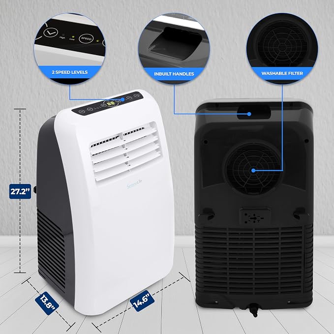 3-in-1 Portable Air Conditioner with Built-in Dehumidifier Function,Fan Mode, Remote Control, Complete Window Mount Exhaust