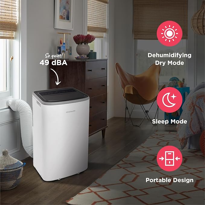 3-in-1 Portable Room Air Conditioner 10,000 BTU (ASHRAE) / 6,500 BTU (DOE), Cools Up to 450 Sq. Ft., Quiet Operation