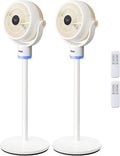 3-in-1 Standing Fan for Bedroom, 40" Pedestal & Tabletop Fan, 120°+90°Omni-directional Oscillating Fan with Remote, Mood