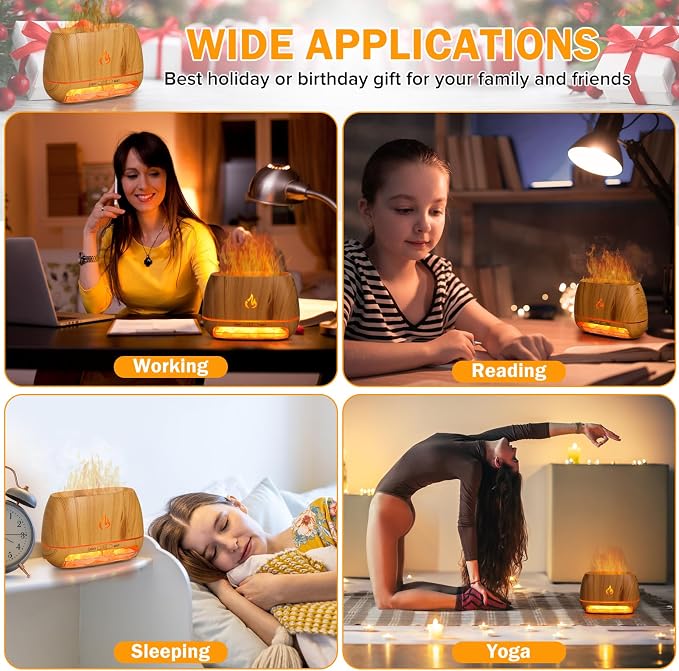 3-in-1 Ultrasonic Essential Oil Diffuser & Himalayan Salt Lamp Diffuser & 7 Colors Changing Oil Diffuser,100% Pure Himalayan