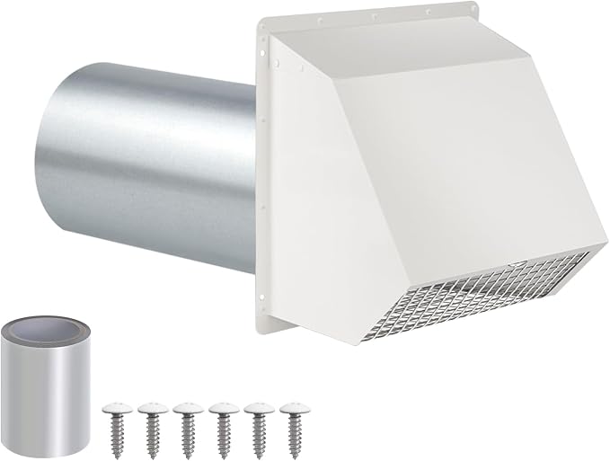 3 Inch Dryer Vent Cover Outside,Wall Vent Exhaust Vent Cover Exterior 3" Dryer Vent Cover Outdoor Dryer Vent Hood Cap for