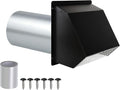 3 Inch Dryer Vent Cover Wall Vent Hood with Screen and Damper,Outdoor Dryer Vent Cover Outside Exhaust Vent Cover for Duct