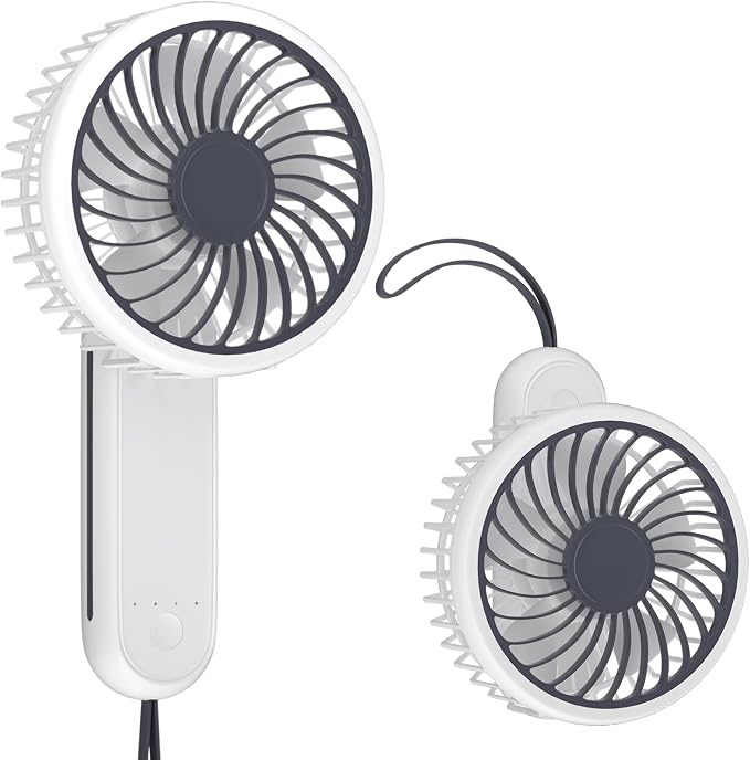 3-Inch Mini USB Rechargeable Portable Handheld Fan 3-Speeds Battery Operated Small Foldable Quiet Pocket Hand Personal