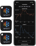 (3) Mini Wireless Temperature and Humidity Sensors - Developed in The USA - 24/7 Data Logger with Alarm – Bluetooth Smart