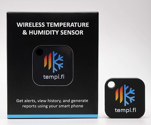 (3) Mini Wireless Temperature and Humidity Sensors - Developed in The USA - 24/7 Data Logger with Alarm – Bluetooth Smart